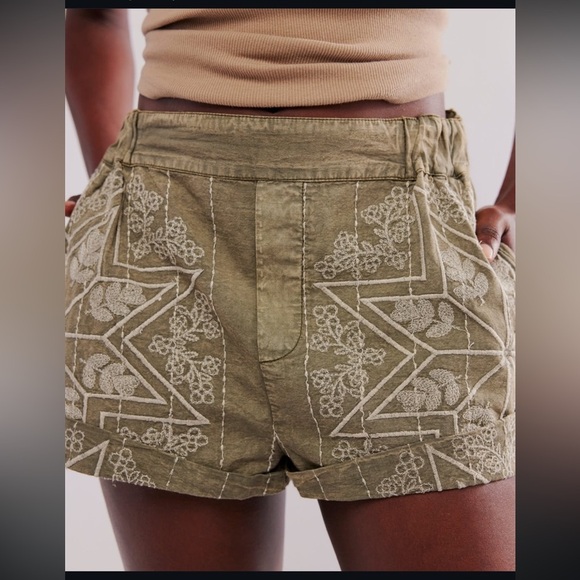 NWOT free people Westover Embroidered Shorts - Picture 1 of 10